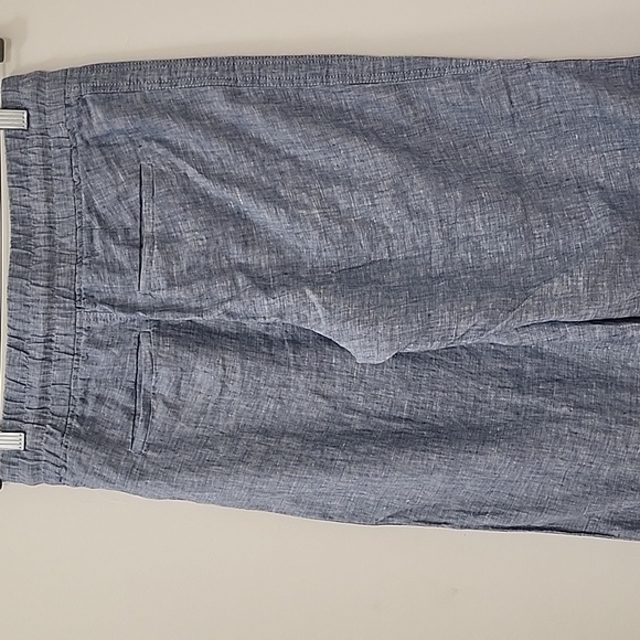 NWT Athleta Cabo 100%  Linen Wide Leg Pants Womens Sz 4 Blue Boho Zipper Pocket - Picture 12 of 16